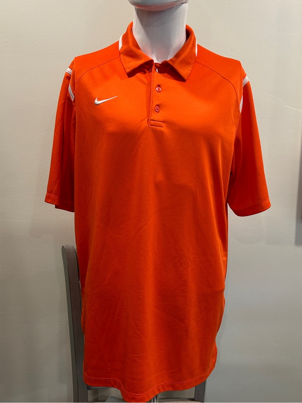 L Men’s Nike Dri Fit Orange Golf Polo